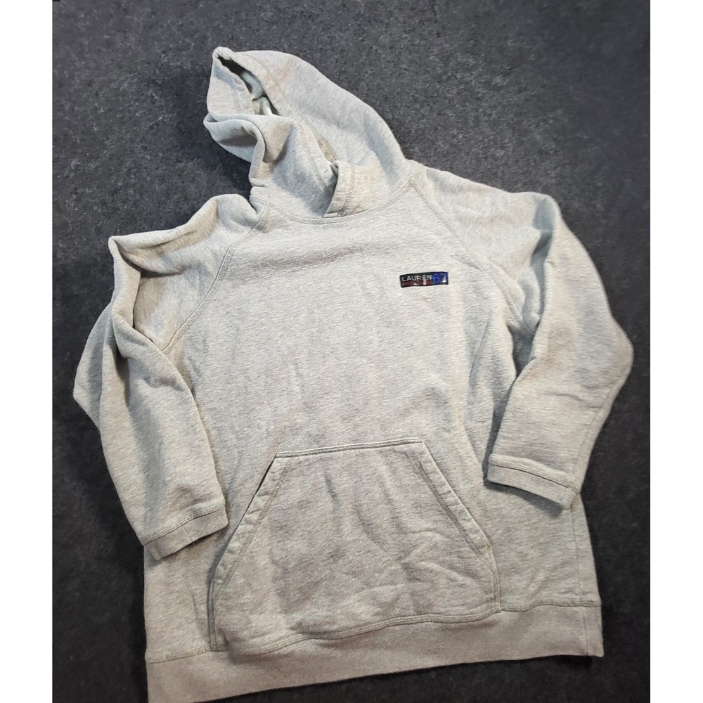 Ralph Lauren Polo Hoodie Men's  Small Gray Sweater Green Tag Vintage - Picture 8 of 9